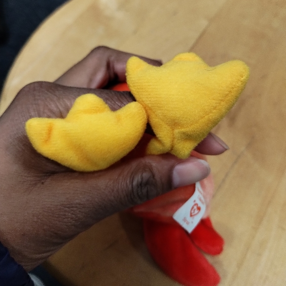 ÷STRUT the rooster Red Tye-Dye original ty beanie baby Barnyard RETIRED RARE - Picture 6 of 9